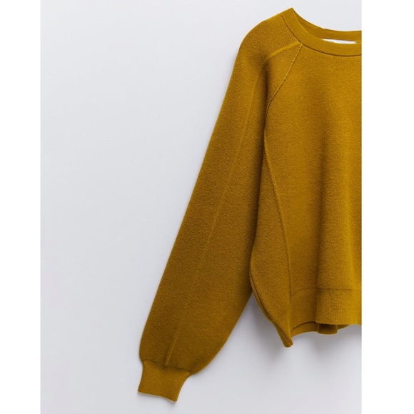 NWT Zara Seam Detail Knit Sweatshirt - Picture 4 of 7